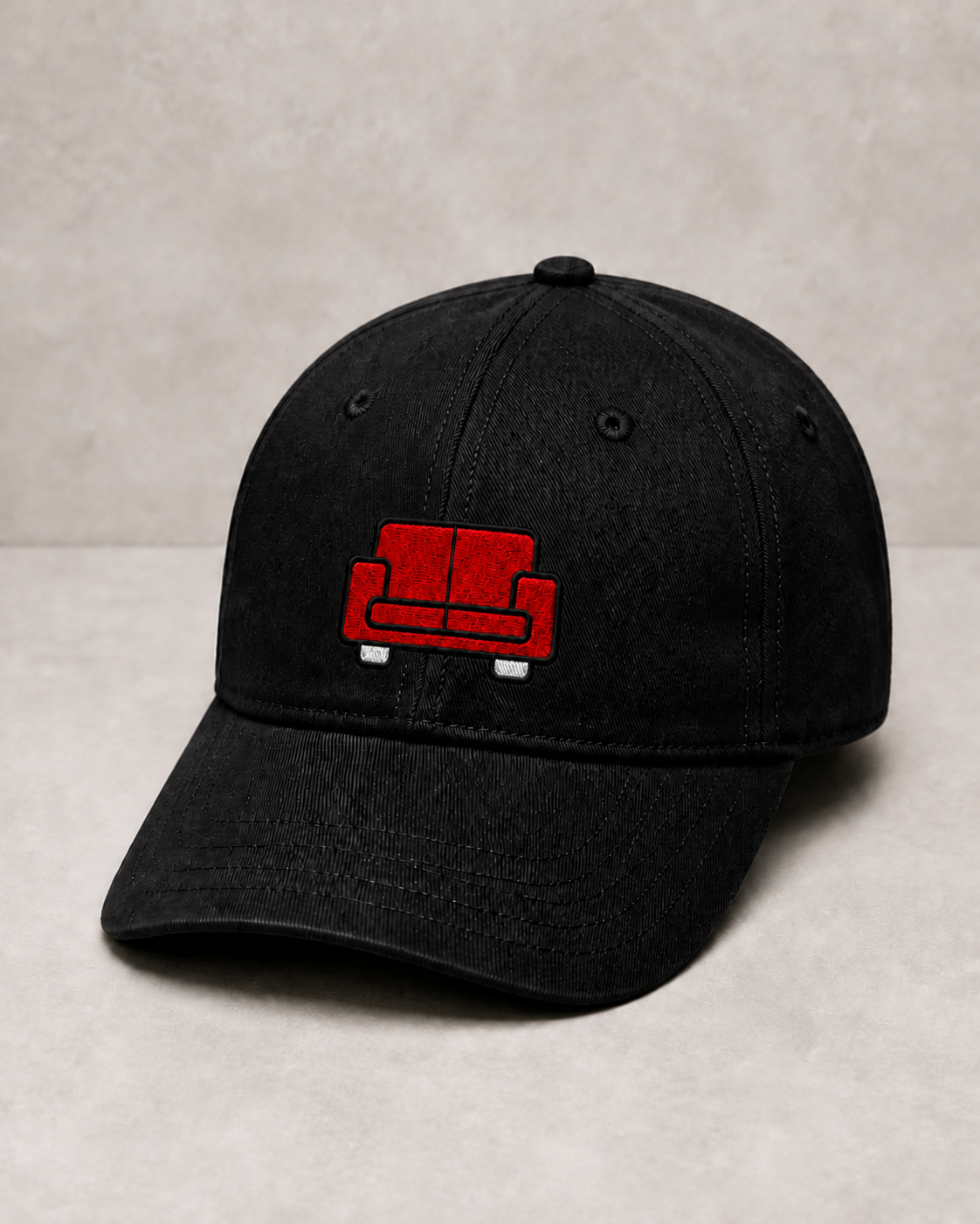 Red Couch Embroidered Cap